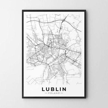 Lublin mapa plakat 