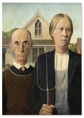 Plakat cyfrowy do wydruku American Gothic