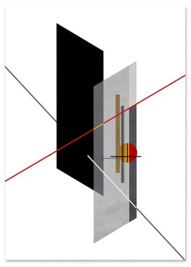 Plakat cyfrowy do wydruku bauhaus