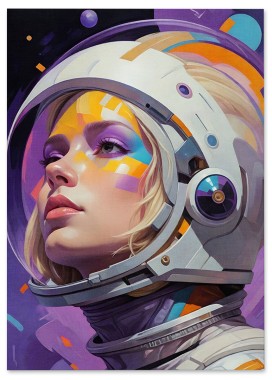 Plakat cyfrowy do wydruku astronautka