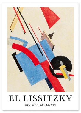Plakat cyfrowy do wydruku abstrakcja el lissitzky