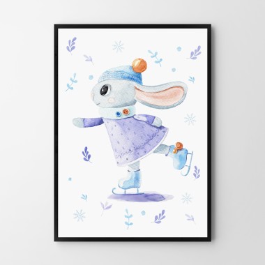 Plakat Świąteczny Króliczek